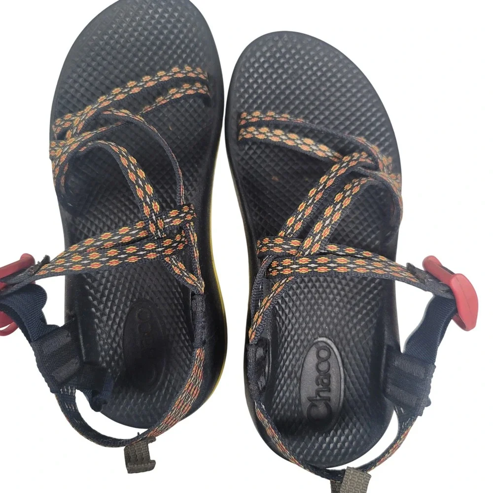 Chaco Kids Sandals Sport Adjustable Straps Orange Black Yellow‎ Size Unknown